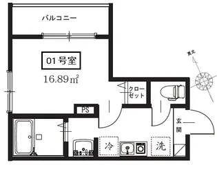 MELDIA関原2丁目No.19【3階】の間取り
