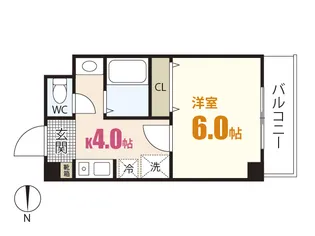 グッディ長束II【3階】の間取り