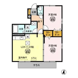 ワイズガーデン C棟【1階】の間取り