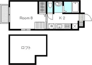 スカイガーデン万倍B【2階】の間取り