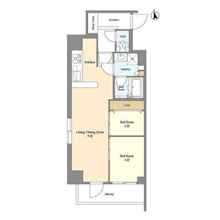 レクシード神楽坂【5階】の間取り