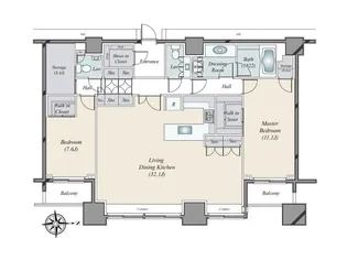 高輪ザ・レジデンス【29階】の間取り