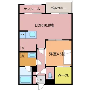 ヴィーア・ラッテアIII【4階】の間取り