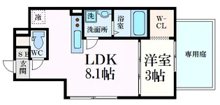 S-MOVE庚午北【4階】の間取り