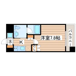 レジデンス片平【7階】の間取り