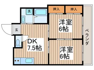 ガ-デンフラッツ平井【2階】の間取り