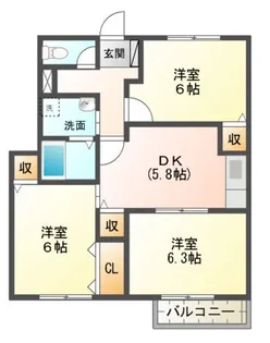 クランヴェール21【1階】の間取り
