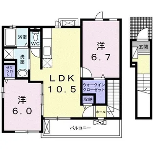 ソレイユ アサヒ【2階】の間取り