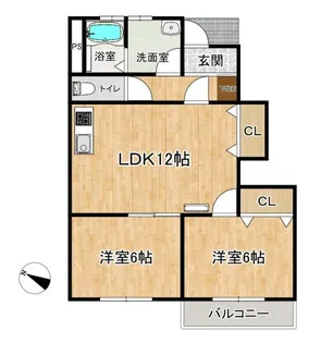 K&M海田東コーポ【2階】の間取り