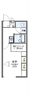 レオパレス若葉【1階】の間取り