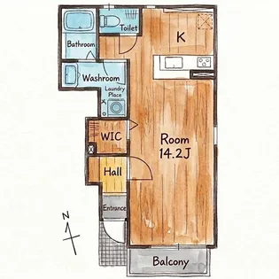 サニーサイド岡II【1階】の間取り