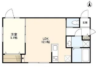 グリーンロード中目黒【1階】の間取り