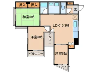 シーズンコート茶屋ヶ坂【4階】の間取り