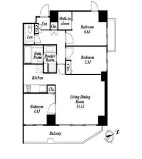 ダイアパレス蔵前【13階】の間取り
