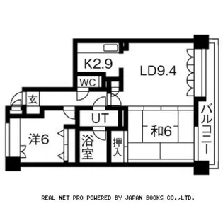 上杉五丁目シティハウスU 602【6階】の間取り