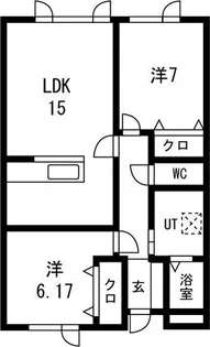 フォレスト北郷【2階】の間取り
