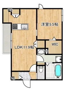 La Cour Miyako West~ラ・クール都ウエスト~【1階】の間取り