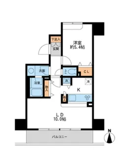 ウィルテラス千葉中央【10階】の間取り