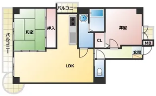 シャルム樽屋町【5階】の間取り