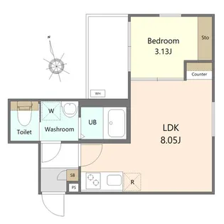 ティースクエア【1階】の間取り