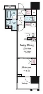 オープンレジデンシアTHE MID MARK【4階】の間取り