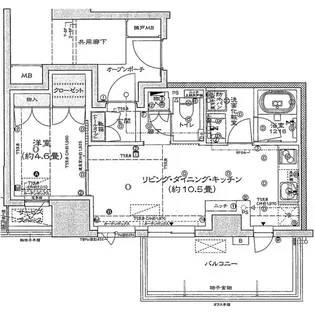 プラウド勾当台公園【3階】の間取り