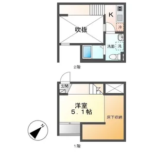 フィオーレ鳴海【2階】の間取り