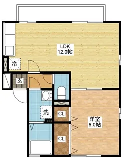 ステラ深堀B棟【1階】の間取り