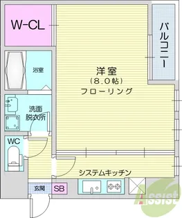 アムール8番館【2階】の間取り