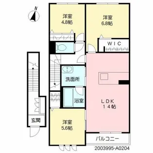 グランシャリオ.【2階】の間取り
