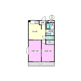 コーポ秋山【2階】の間取り