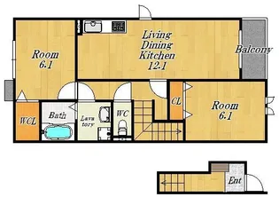 エルシェ鶴見【2階】の間取り