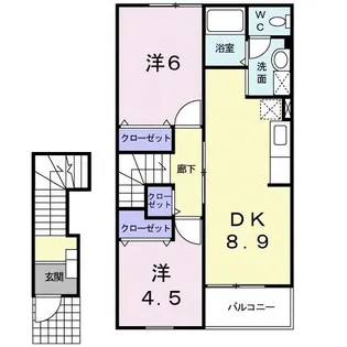 グリーングラス【2階】の間取り