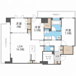 クリオレジダンス新札幌駅前【3階】の間取り