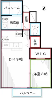 ヴィラージュ国立【1階】の間取り