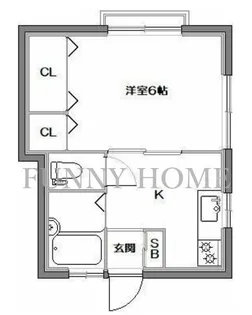 ハイツ角田【1階】の間取り