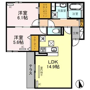 LANA OLA【3階】の間取り