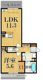 エレガントコートマユカ西大寺【1階】の間取り