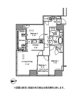 White Tower Hamamats【11階】の間取り