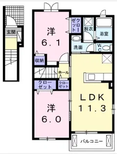 エスポワール・K【2階】の間取り