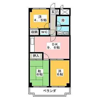 スカイパレス東戸塚【7階】の間取り