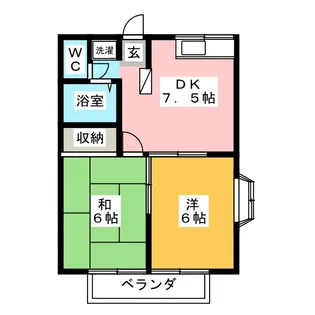 エステートピア松原【2階】の間取り