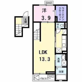 プラシード石屋山【4階】の間取り