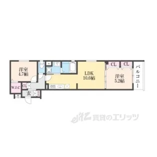 クリエオーレ藤阪東町2【2階】の間取り