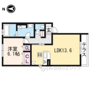 プレシャスファミリー北山【1階】の間取り