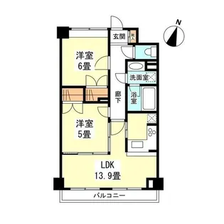 グランハイツ南雪谷【2階】の間取り