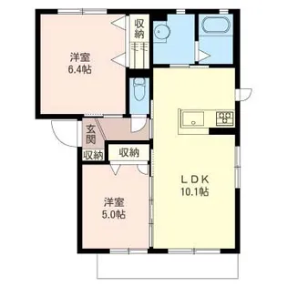 ショコラヒルズA【1階】の間取り