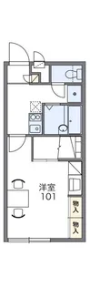 レオパレスLAFORETI【1階】の間取り