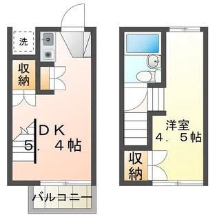芦花フローラル【1階】の間取り