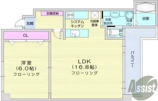 アーバンレジデンス勾当台【9階】の間取り